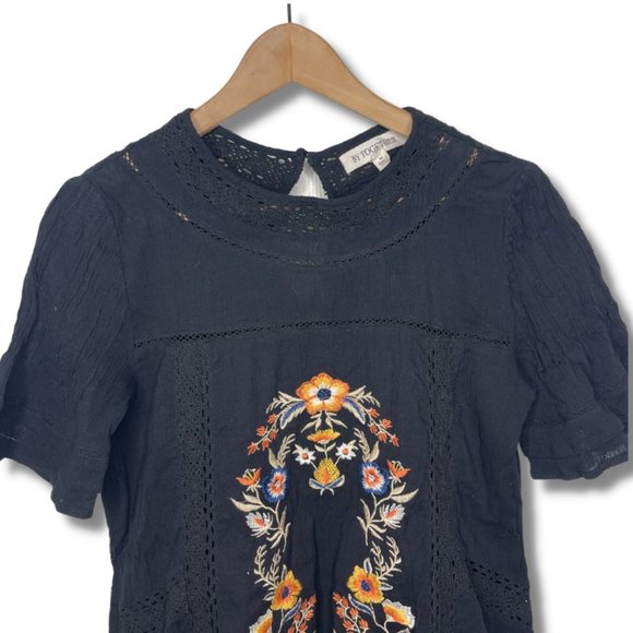 👗 By Together | Black Embroidered Dress | Size M - Picture 3 of 7